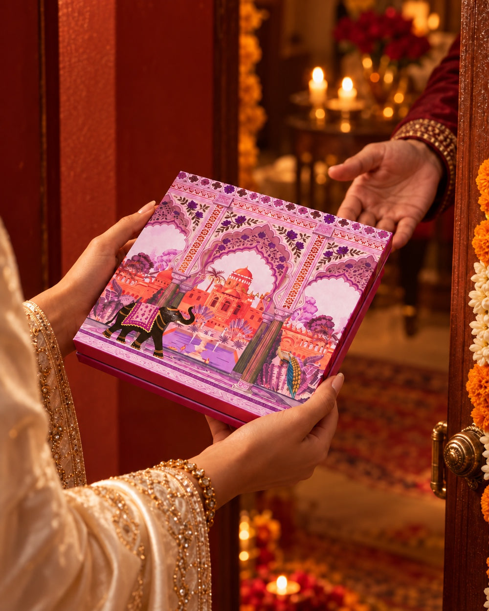 A Diwali gift handed over at the door