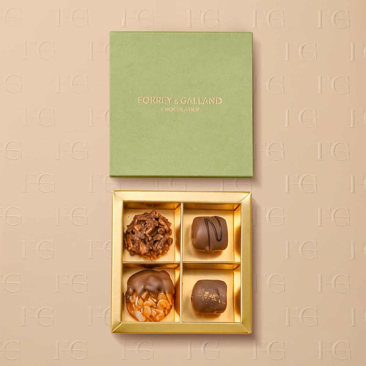 The Classic Chocolate Edition 4 Pieces — Forrey & Galland luxury French chocolate, Dubai
