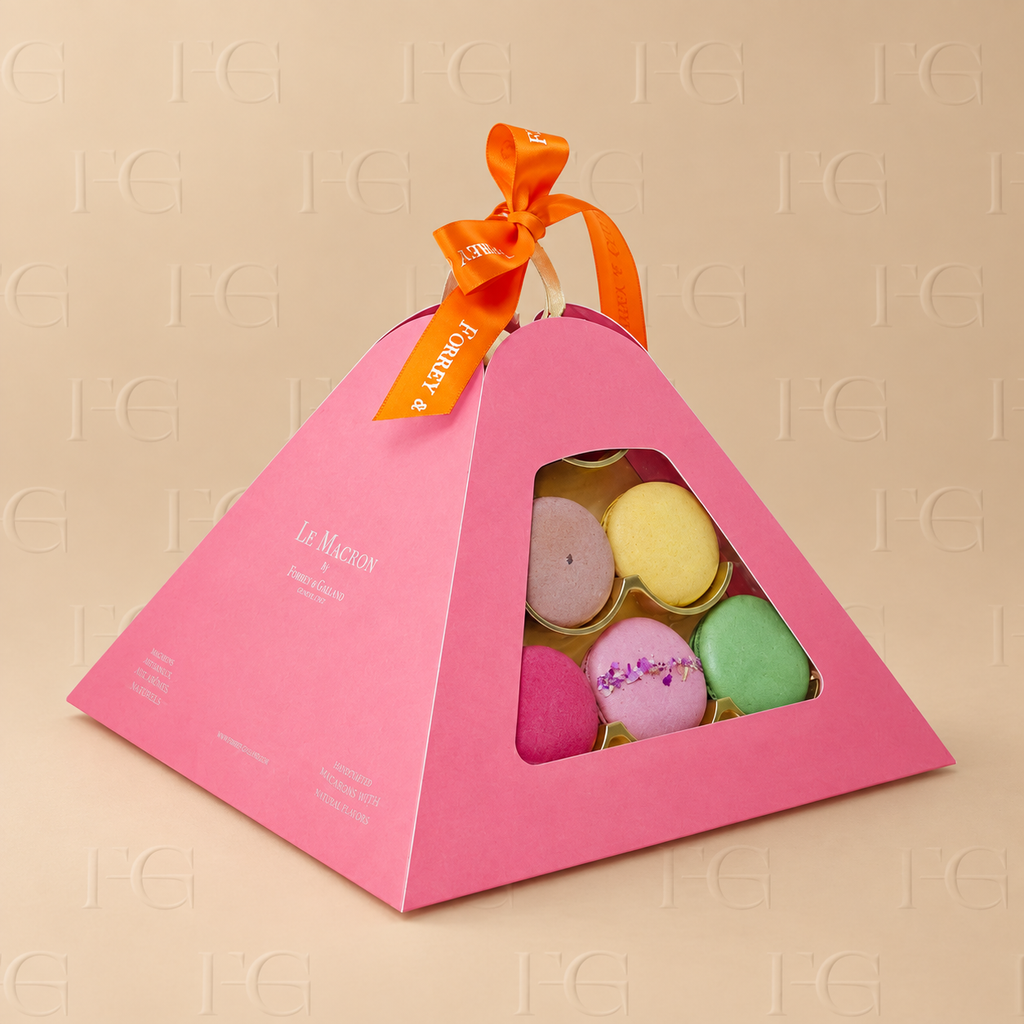 Forrey & Galland — 24-piece macaron pyramid, closed