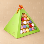 Forrey & Galland — 84-piece macaron pyramid, closed