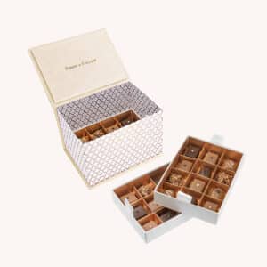 sugar free chocolates in a velvet 3 layered box