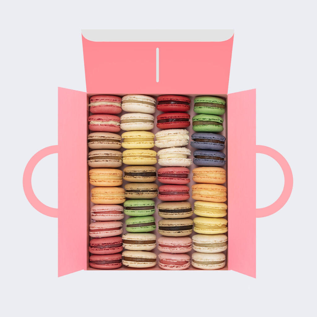 elegant macaron ballotin