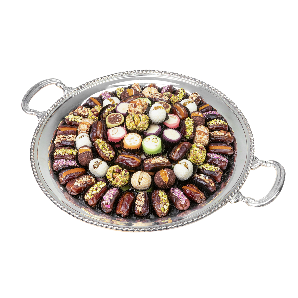arabic confections round tray