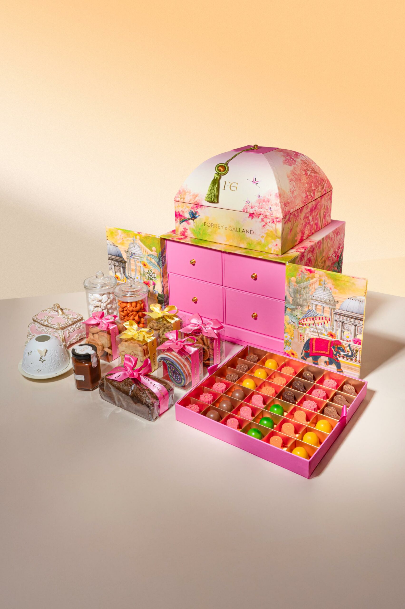 Dome Celebration Box Luxury Chocolate by Forrey & Galland