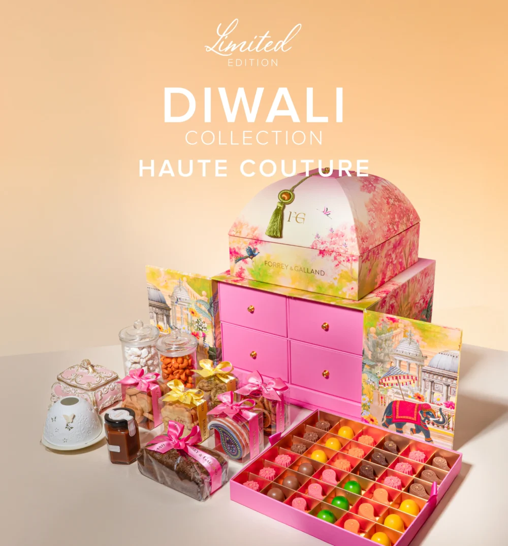 Luxury Diwali chocolate gifts 2025 by Forrey & Galland