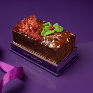 Forrey & Galland rich fruit cake with caramelised fruits and festive glaze