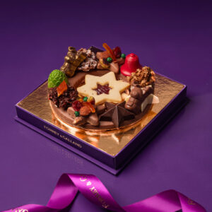 Forrey & Galland Mendiant Star Crown with gianduja chocolates and vanilla sablé base