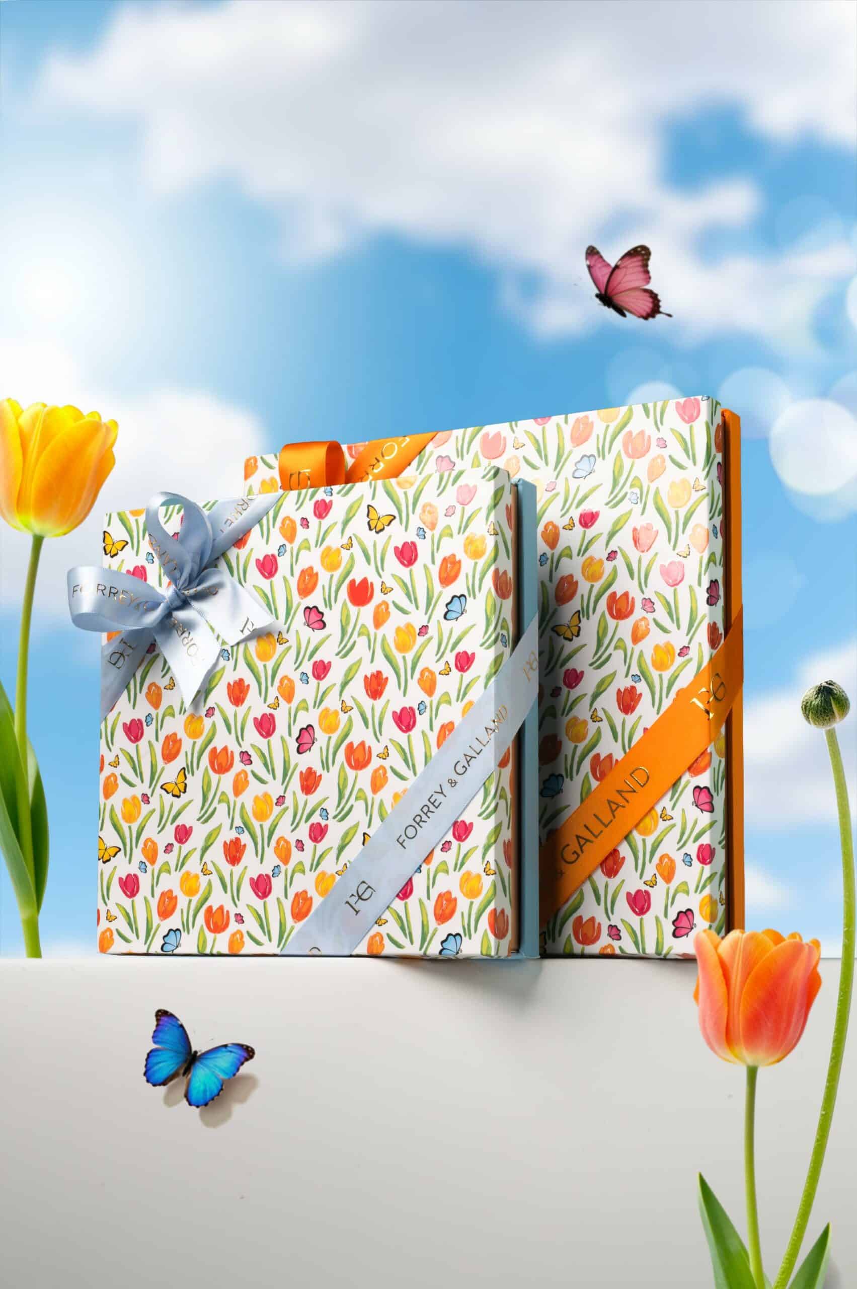 Easter chocolate gift box with 16 handcrafted animal-shaped chocolates