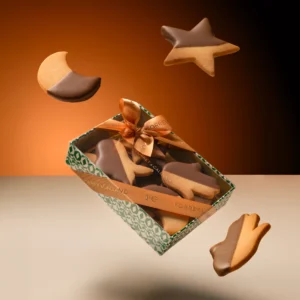 HALF-DIPPED VANILLA SABLÉ COOKIES