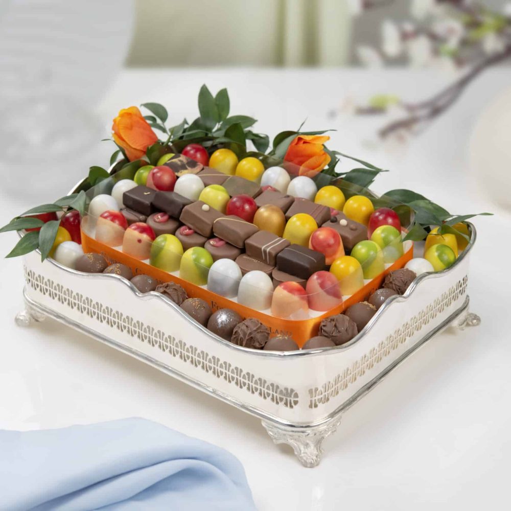 Silver Tray with Chocolates